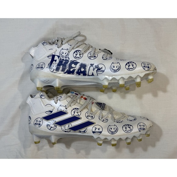 ADIDAS Freak 22 Big Mood Football Cleats Mens Size 13‎ Emojis White Blue Adizero - Picture 1 of 11